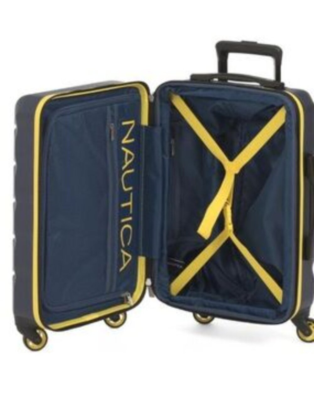 Nautica Navy Hardshell Carry-On with Yellow Trim - Picture 3 of 3